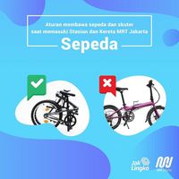 Sepeda lipat masuk MRT? Boleh, kok