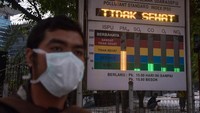 Dinas Lingkungan Hidup Kota Pekanbaru menyatakan kualitas udara menurun jadi tidak sehat akibat tercemar asap kebakaran hutan dan lahan (Karhutla), sehingga semua sekolah diliburkan selama dua hari dan warga diminta untuk mengurangi aktivitas di luar ruangan khususnya bagi ibu hamil, bayi, anak-anak, lansia dan orang dengan risiko penyakit rentan seperti asma. Foto: ANTARA FOTO/FB Anggoro