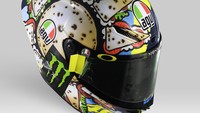Lambang matahari digambarkan dengan piadina, makanan khas Italia semacam sandwich.  Foto: Dok. AGV Helmet