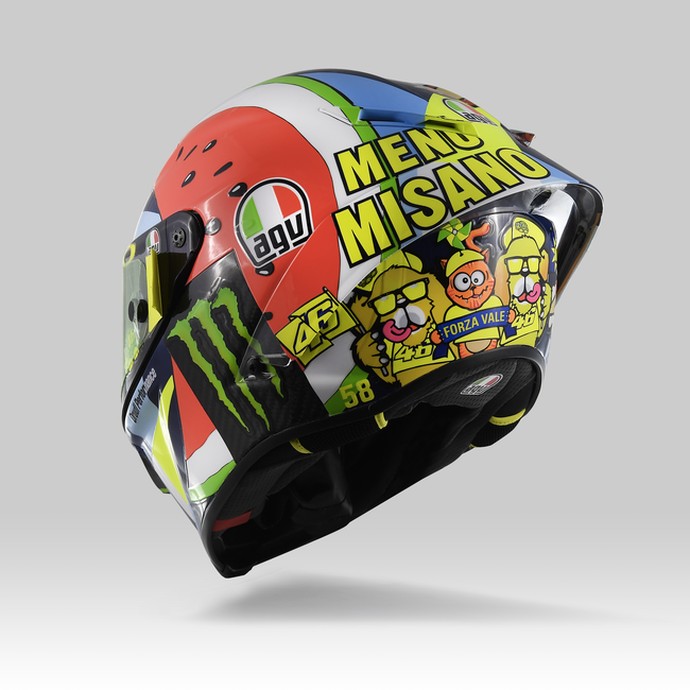 Perpaduan Makanan Italia di Helm Spesial Valentino Rossi