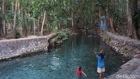 Pemandian Oemau berada di Kota Baa, Kecamatan Lobalain, Kabupaten Rote Ndao, NTT. Oemau sendiri merupakan mata air yang tak pernah kering sejak zaman dulu (Afif Farhan/detikcom)