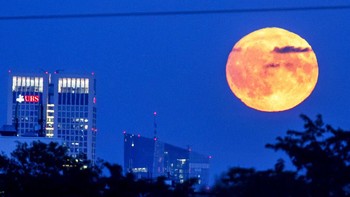 Bulan purnama kali ini disebut sebagai harvest moon karena diasosiasikan dengan waktu musim panen (harvest) di negara-negara yang memiliki empat musik. Bulan purnama. Foto: AP