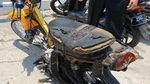 FOTO: Pemuda Cianjur Bakar Motornya Karena Nggak Terima Ditilang