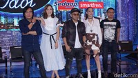 Maia tampil sebagai juri bersama Ari Lasso, Judika, Bunga Citra Lestari dan Anang Hermansyah. Pool/Palevi S/detikFoto.