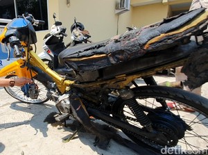 Ini Motor yang Dibakar Pemuda Cianjur karena Tak Terima Ditilang