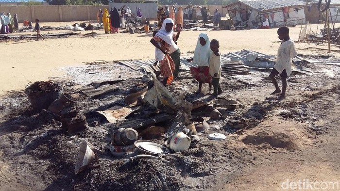 Bekas serangan Boko Haram di Nigeria