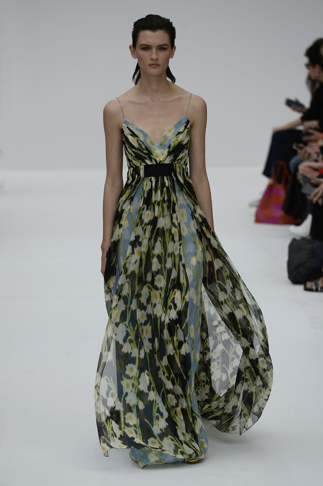 Fashion show koleksi busana terbaru Carolina Herera yang diperagakan di New York Fashion Week Spring 2020, Garden of the Battery, New York. Senin (9/9/2019). Photo by Fernanda Calfat/Getty Images