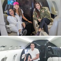 Syahrini biasanya naik pesawat jet pribadi milik mertuanya saat berpergian ke Singapura. Seperti yang dilakukannya baru-baru ini saat liburan bersama keluarganya mulai dari ibunya hingga adiknya dan keponakan-keponakannya. Sementara Maia, berpergian dengan jet pribadi ke kota-kota besar di Indonesia bersama keluarga dan teman-teman dekatnya. Foto: Instagram @princessyahrini, @maiaestiantyreal