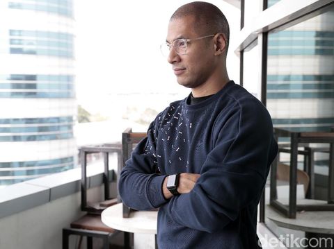 Marcell Siahaan saat berkunjung ke kantor detikcom.