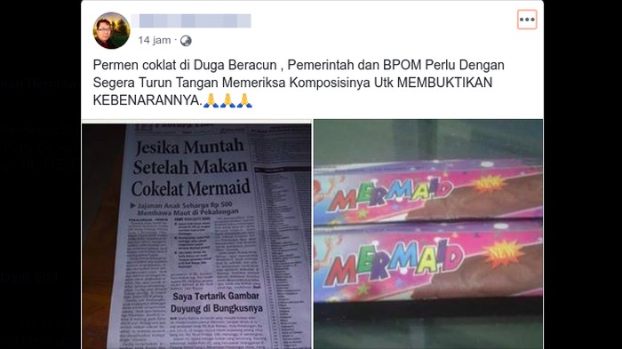 Cerita yang kembali dibagikan soal anak meninggal keracunan jajanan di Pekalongan. (Foto: Tangkapan layar Facebook) Cerita yang kembali dibagikan soal anak meninggal keracunan jajanan di Pekalongan. (Foto: Tangkapan layar Facebook)