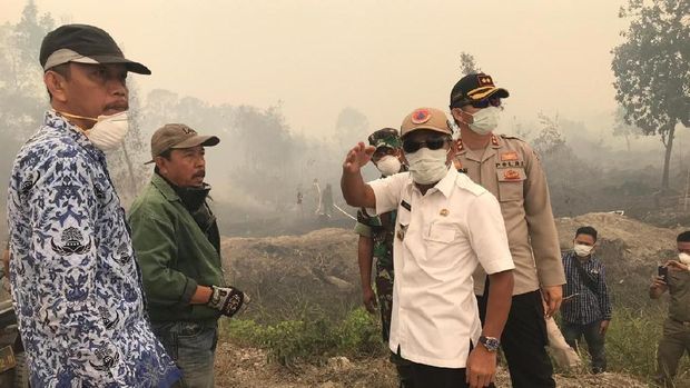 Cek Karhutla, Bupati OKI Minta Perusahaan Perkebunan Bantu Padamkan