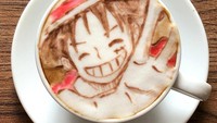 Serial One Piece jadi salah satu yang legendaris. Nah ini dia sosok Luffy yang konyol dan super aktif.  Foto: instagram @nao_barista