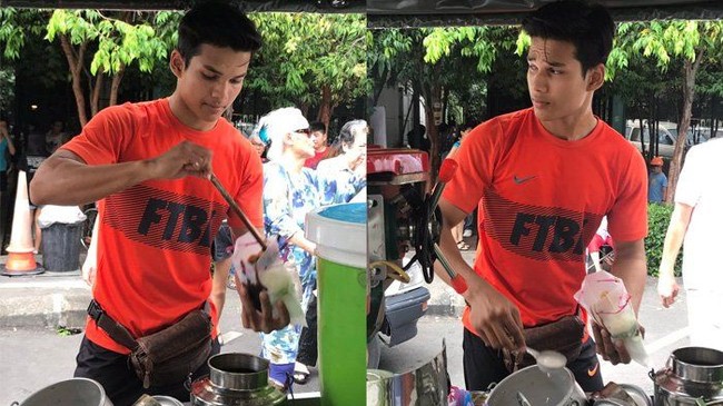 Jangan Salah Fokus! Penjual Minuman dan Es Krim Ini Tampan Bagai Model