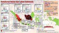 Titik Api Karhutla Makin Banyak, Udara Kalbar-Kalteng Berbahaya