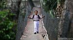 Begini Kondisi Jembatan Gantung Penghubung Depok-Jakarta