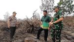 Gubernur hingga Kapolda Sumsel Tinjau Lokasi Karhutla