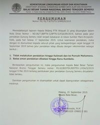 Semeru Kebakaran, Ini Imbauan Buat Pendaki