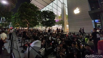 Gate antrean Apple Orchard dibuka pukul 07.00 pagi dan ditutup pukul 18.00 waktu Singapura. (Adi Fida Rahman/detikcom)