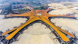 Foto: Penampakan Bandara Bintang Laut Raksasa di China