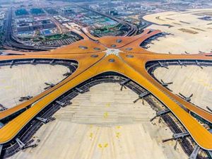 Foto: Penampakan Bandara Bintang Laut Raksasa di China