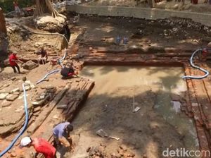 Ini Penampakan Petirtaan Suci Majapahit Usai 10 Hari Ekskavasi