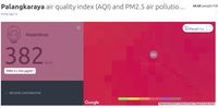 Data AirVisual: Udara Palangkaraya Pagi Ini Masih Berbahaya