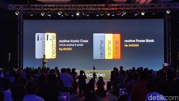 Selain kedua ponsel itu, Realme juga meluncurkan casing untuk Realme 5 Series dan sebuah powerbank. Foto: detikINET/Anggoro Suryo Jati