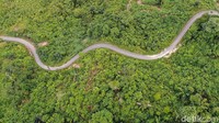 Perjalanan tersebut ditempuh dalam waktu sekitar 3 jam. Terlihat jalan tersebut dikelilingi oleh hutan di kanan kiri jalannya.