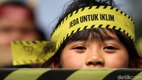Long march dilakukan di depan Istana Merdeka, Jakarta, Jumat (20/9/2019).