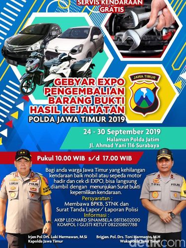 Gebyar Expo Pengembalian Barang Bukti Hasil Kejahatan/