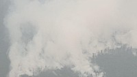Kebakaran hutan dan lahan (karhutla) di Kalimantan terus terjadi. Jika dilihat dari udara, asap akibat karhutla itu tampak membumbung dan tersebar karena tertiup angin. (Foto: dok. BNPB)