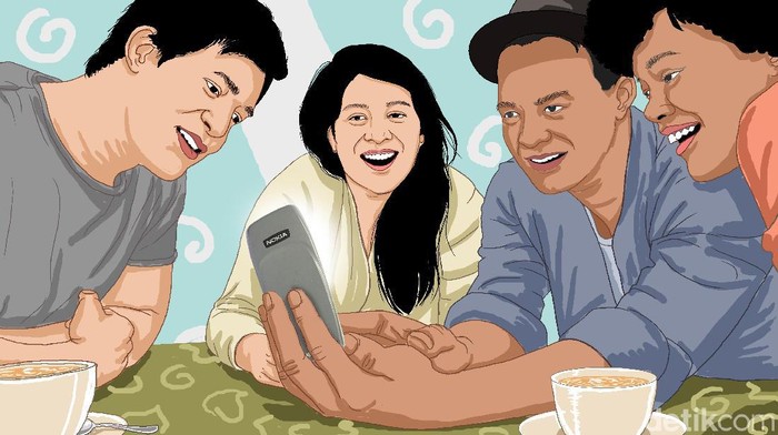 Ilustrasi Komunitas Ponsel Jadul