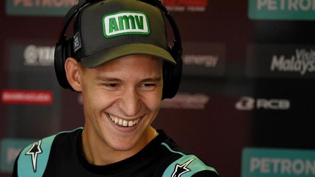 Fabio Quartararo mencatatkan waktu tercepat kedua setelah Marc Marquez di kualifikasi MotoGP Aragon. (