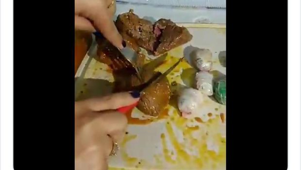 rendang daging isi narkoba