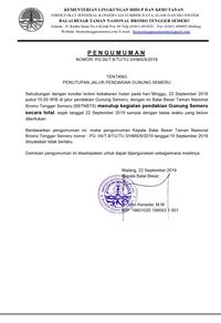 Hutan Gunung Semeru Kebakaran Lagi, Pendakian Ditutup Total