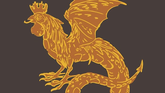 Ular mitologi Basilisk yang berkaki (iStock) Ular mitologi Basilisk yang berkaki (iStock)