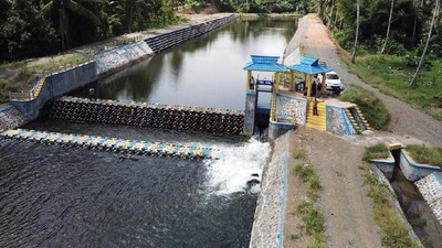 RI Punya Teknologi Penahan Air Bentuknya Blok-blok Beton