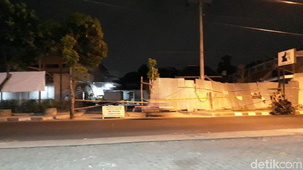 TKP pembacokan seorang remaja di Yogyakarta.