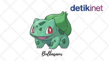 Bulbasaur adalah tipe rumput dan beracun yang bisa berevolusi menjadi Ivysaur. Karakter ini merupakan spesies Pokémon dari generasi pertama.  Foto: detikInet