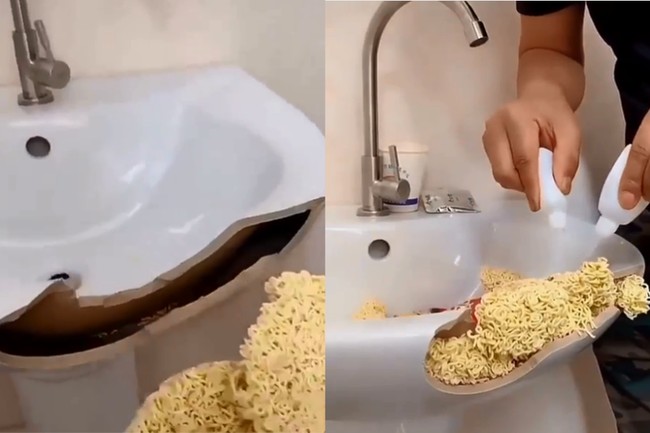 Mie Instan Viral, Diremuk Remaja hingga Untuk Tambal Wastafel
