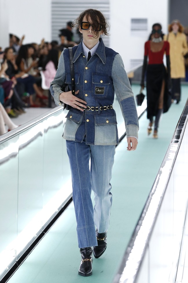 Fashion show koleksi ready to wear Gucci untuk spring 2020 di Milan Fashion Week 2019, Italia, Minggu (22/9/2019). Photo by John Phillips/Getty Images