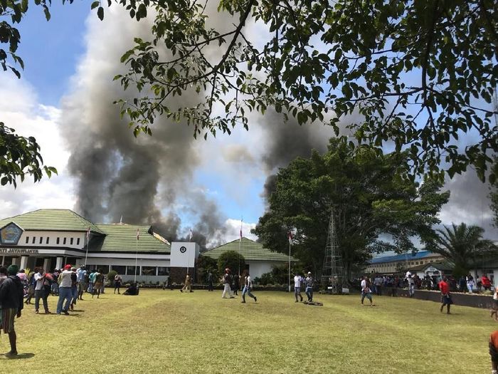 Kerusuhan di Wamena/Foto: Istimewa Kerusuhan di Wamena/Foto: Istimewa