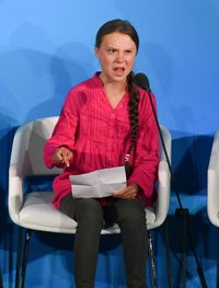 Ekspresi wajah marah Greta Thunberg di KTT Iklim PBB.