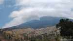 Penampakan Kepulan Asap Kebakaran di Gunung Sumbing