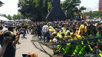 Aksi unjuk rasa dilakukan para mahasiswa terkait RKUHP dan UU KPK.