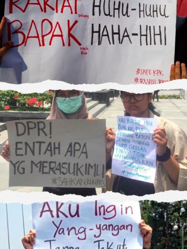 Demo Santuy ala Gen Z, Poster Lucu hingga Naik Mobil Mewah