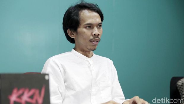 Penerbit novel 'KKN di Desa Penari' saat berkunjung ke kantor detikcom.