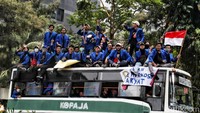 Aksi demo akan kembali digelar di depan gedung DPR, Jakarta, Selasa (24/9/2019), sejumlah mahasiswa pun mulai berangkat menuju ke lokasi aksi demo tersebut.