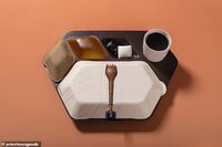 Keren! Tempat Makanan di Pesawat Ini Terbuat dari Bahan Alami yang Bisa Dimakan