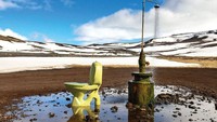 Terletak di Krafla, Islandia, toilet ini sekaligus memanfaatkan sumber air panas bumi. Tapi tanpa tembok sih. (Foto: Dok. CNN Travel)